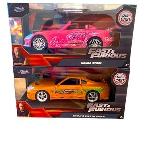 NEW Fast & Furious Die-cast Cars; HondaS2000 and Brian’s Toyota Supra